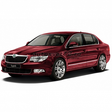 Стекло фары Skoda Superb 2 2008-2013 (Правое)